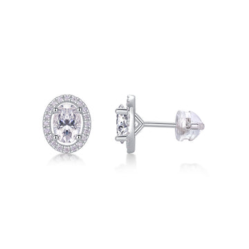 Phantom Night Moissanite Silver Earrings