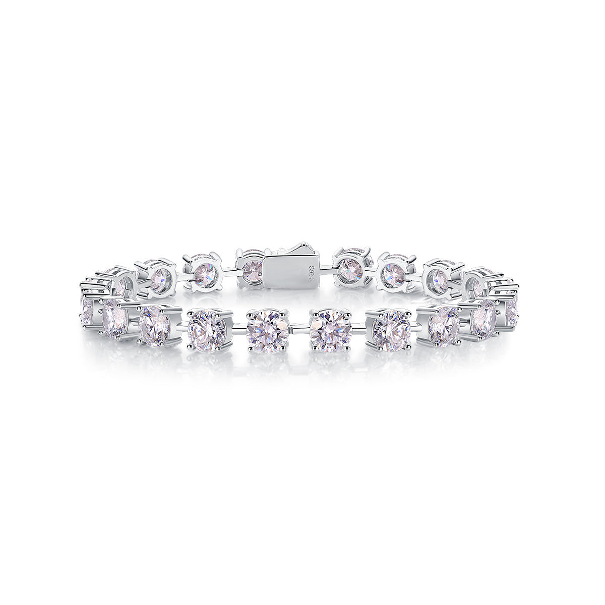 About Time Moissanite Silver Bracelet