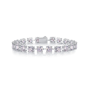 About Time Moissanite Silver Bracelet