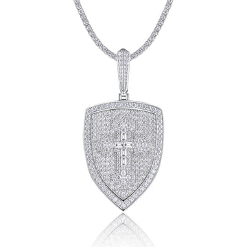 The Starlight Shield Moissanite Pendant