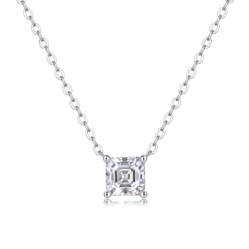 The Eternal Square Solitaire Necklace