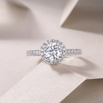 Lover’s Embrace Moissanite Silver Ring