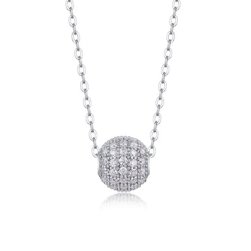 The Lumina Moissanite Pave Sphere Necklace