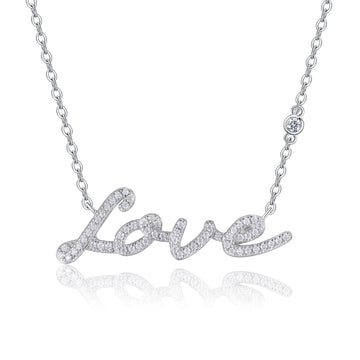 The Eternal "Love" Moissanite Script Necklace