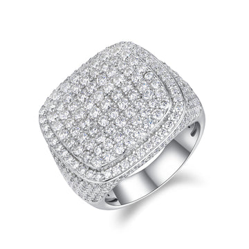 The Royal Square Moissanite Men's Ring