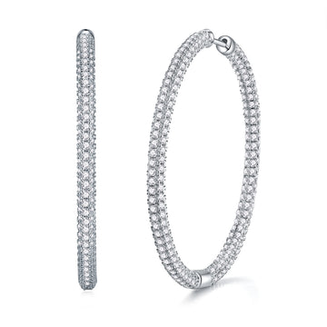 Light Coco Moissanite Silver Earrings