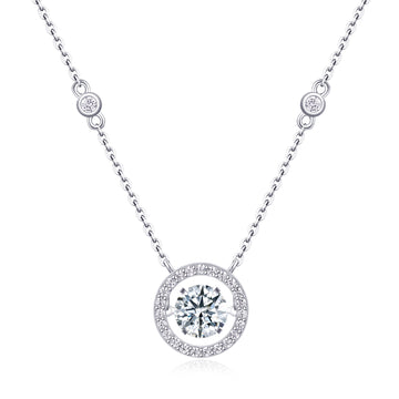 Mobius Moissanite Silver Pendant Necklace